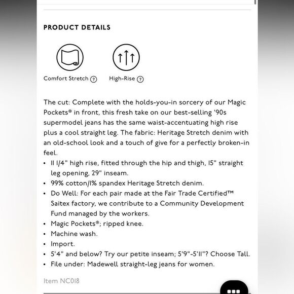 Madewell Distressed PVJ Straight jean in size 25 in Reinhart Wash - Picture 3 of 16